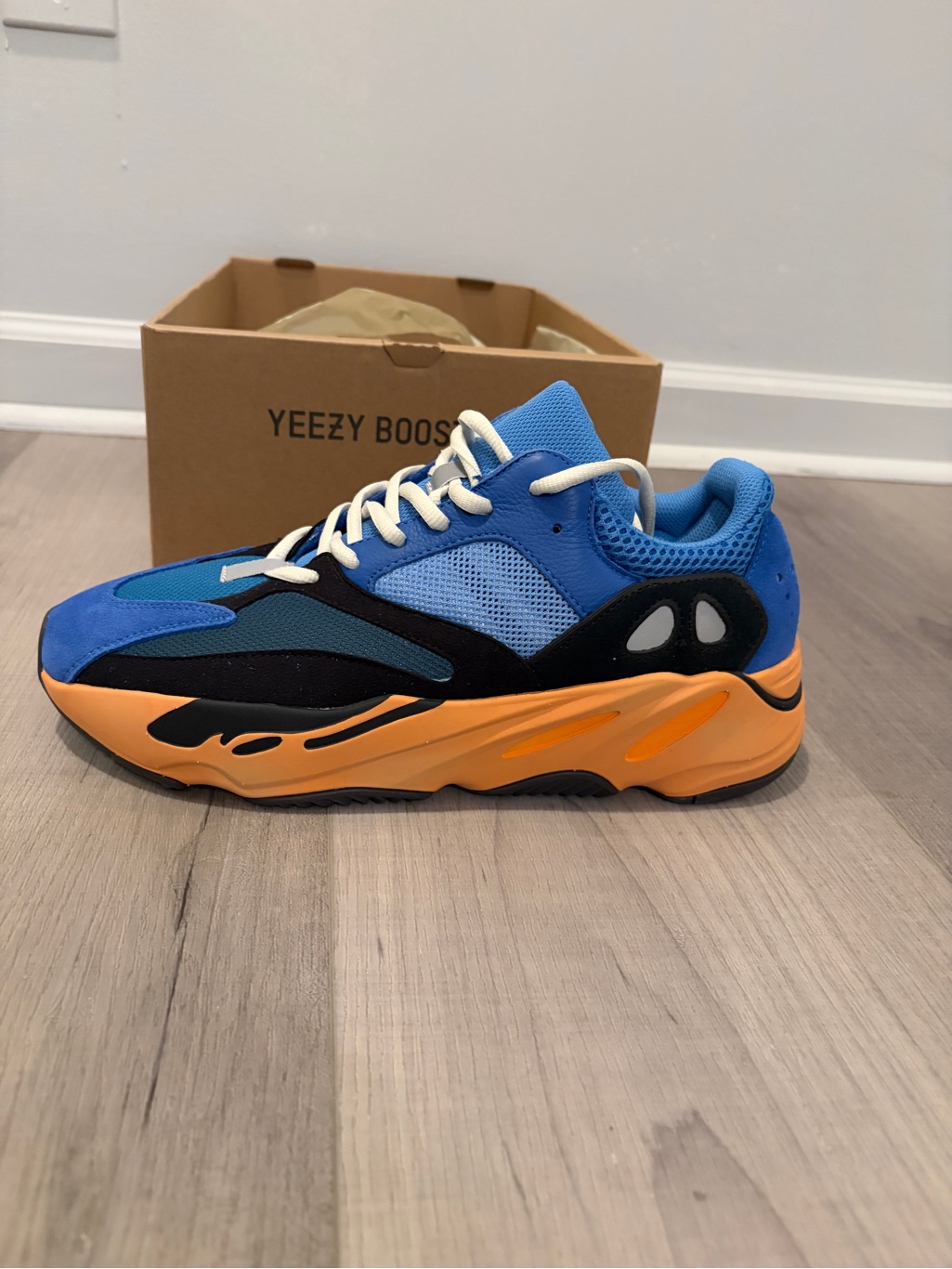 Yeezy Boost 700 In Blue, Orange And Black